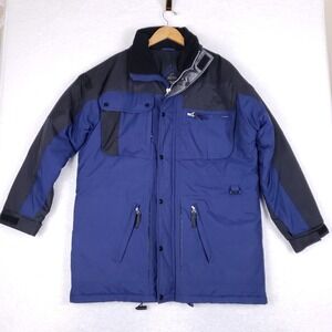 Pacific Crest Vintage Insulated Ski Jacket Puffer Parka Medium Blue